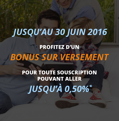 Bonus sur versement